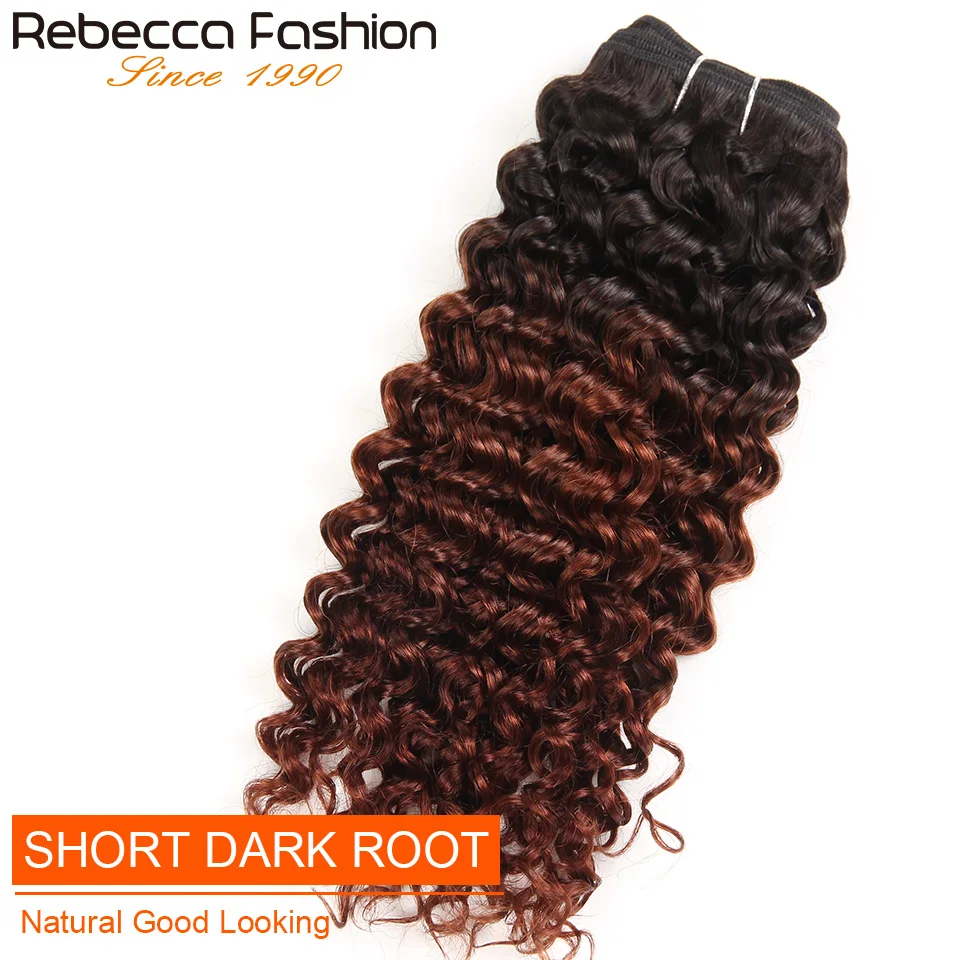 Rebecca Remy Human Hair Weave Bundles Brazilian Dream Curly Human Hair Bundles Ombre Blue Pre-Colored For Salon Hair Extension