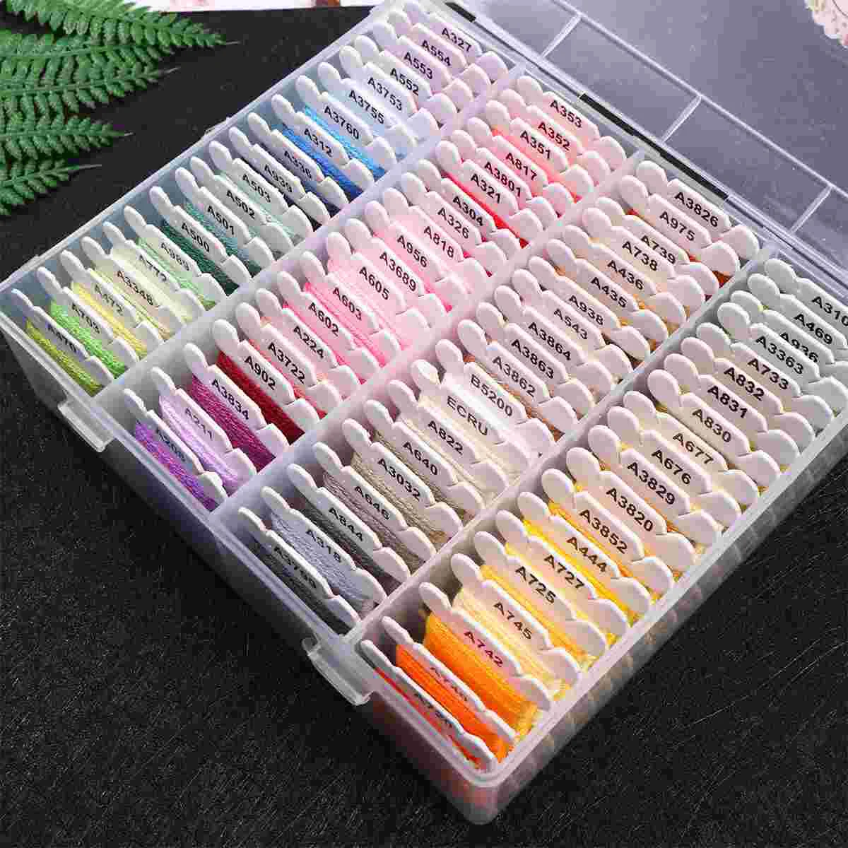 

Color Embroidery Thread DIY Cotton Multi-Color Embroidery Yarn For Sewing Embroidery Thread Set With Organizer Box Threads