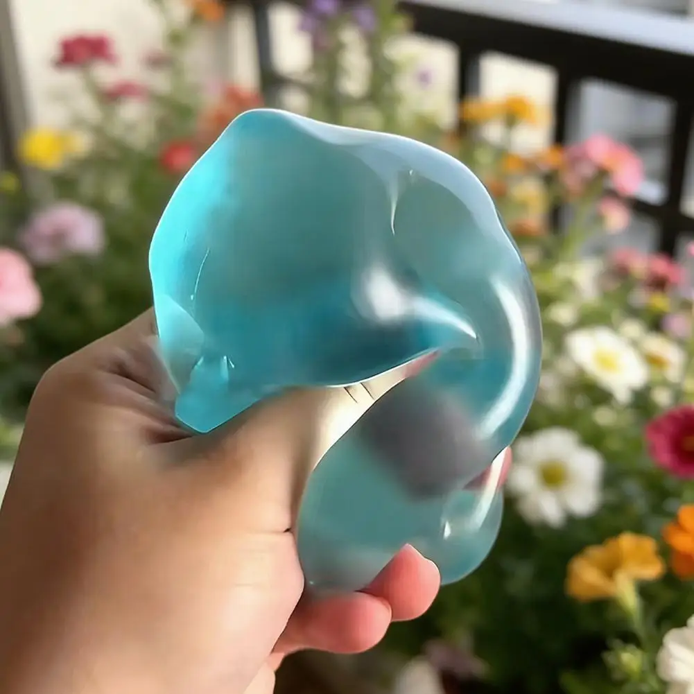 말랑말랑한 모양 변형 가능 크리스탈 볼 스퀴즈 장난감, 부드러운 스트레스 해소 감각 자극 장난감, 불안, ADHD, 자폐증 어린이 및 성인을 위한 선물