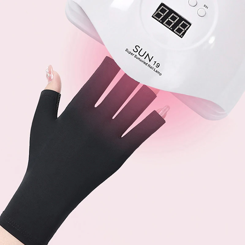 네일 아트 젤 UV 보호 장갑, 자외선 방사선 방지 장갑, UV LED 램프 도구, 1 쌍