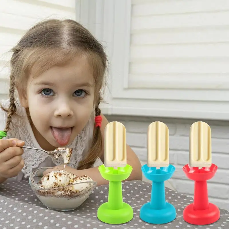 

Popsicle Holder Ice Cream Holders Anti Freezing Sleeves Rack Drip Free Freezer Pole Ice Cream Tools Party Supplies Accessories