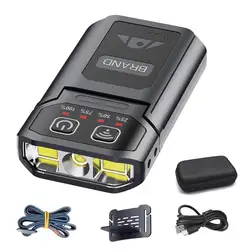 USB Rechargeable LED Clip - On Cap Light - Portable Head Torch for Fishing, Camping, and Outdoor Adventures (A)