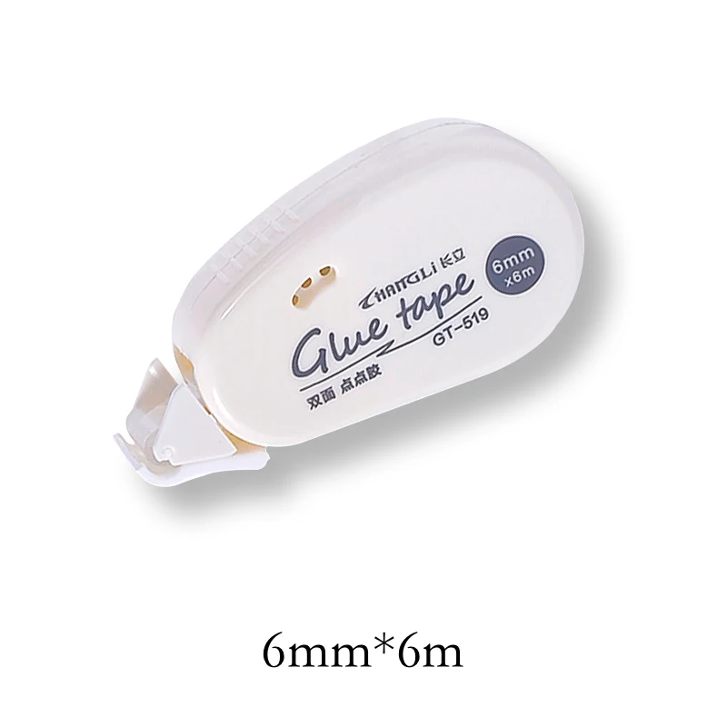 6 м * 6 мм двостороння клейка стрічка в крапки Клейка стрічка DIY Скрапбукінг Колаж Фотоальбом Шкільні канцелярські товари Роликова стрічка