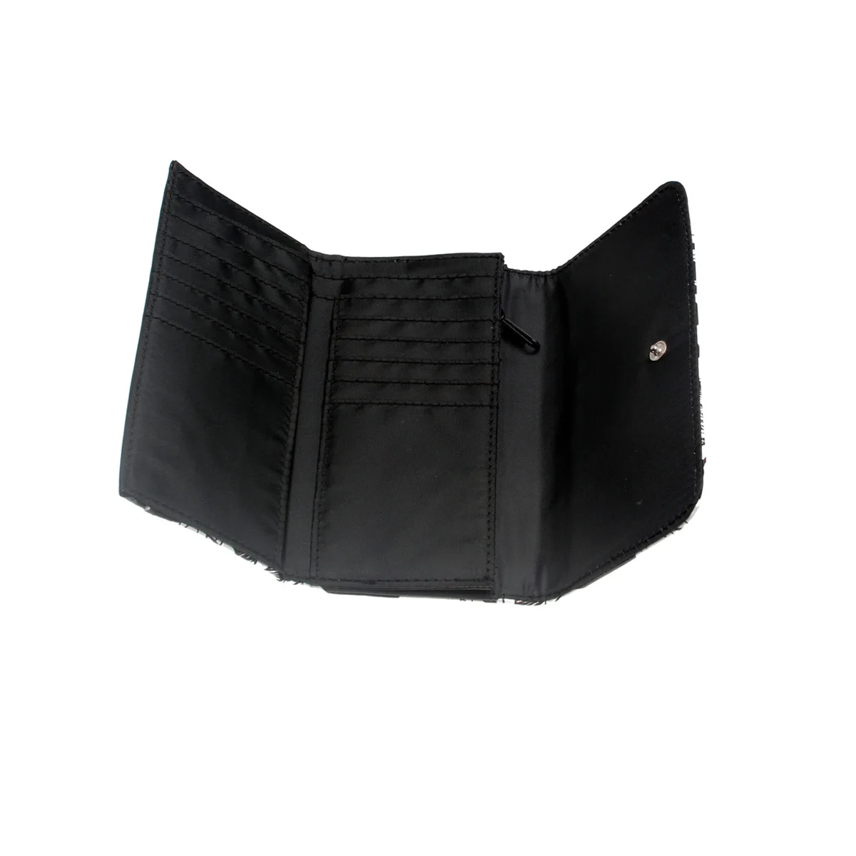 Disney the Nightmare before Christmas Floral Print Trifold Wallet Fashionable Personalized Card Holder Coin Purse