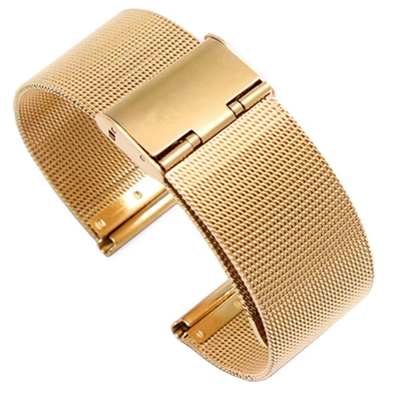 Stainless Steel Milanese Strap with Metal Clasp - 22mm Wrist Band in Color2