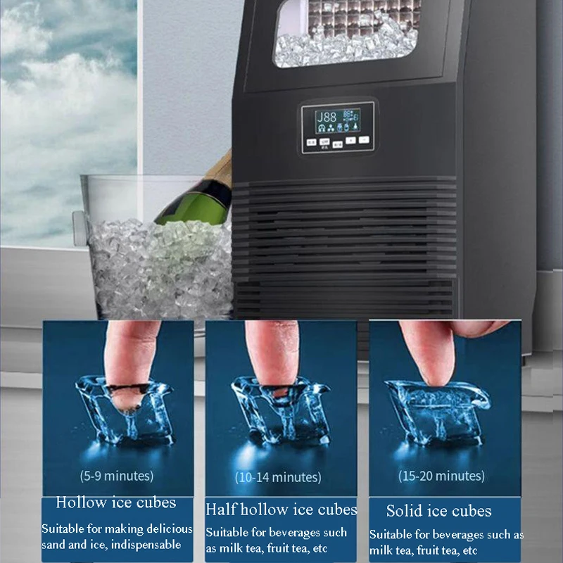 PBOBP Countertop Ice Maker, Ice Maker Machine 26.5lbs/24Hrs, Portable Maker Machine With Self-Cleaning