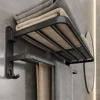 Multifunctional Aluminum Foldable Towel Rack Wall-Mounted Bathroom Item Shelf Suitable for Shower Rooms Bathroom Accessories 1