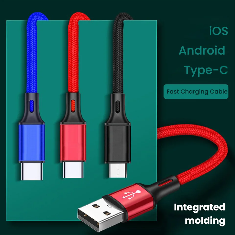 Cavo USB Type C In Nylon 25cm - Generico Cavo Intrecciato Portatile Per Ricarica Rapida E Trasferimento Dati - 4
