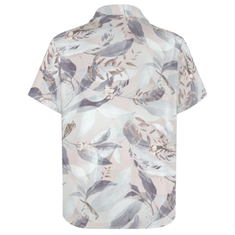 New Trendy Printed Men's Clothing 2024 Summer Short-Sleeved Floral Shirt Men's Loose and Comfortable Youth Floral Top