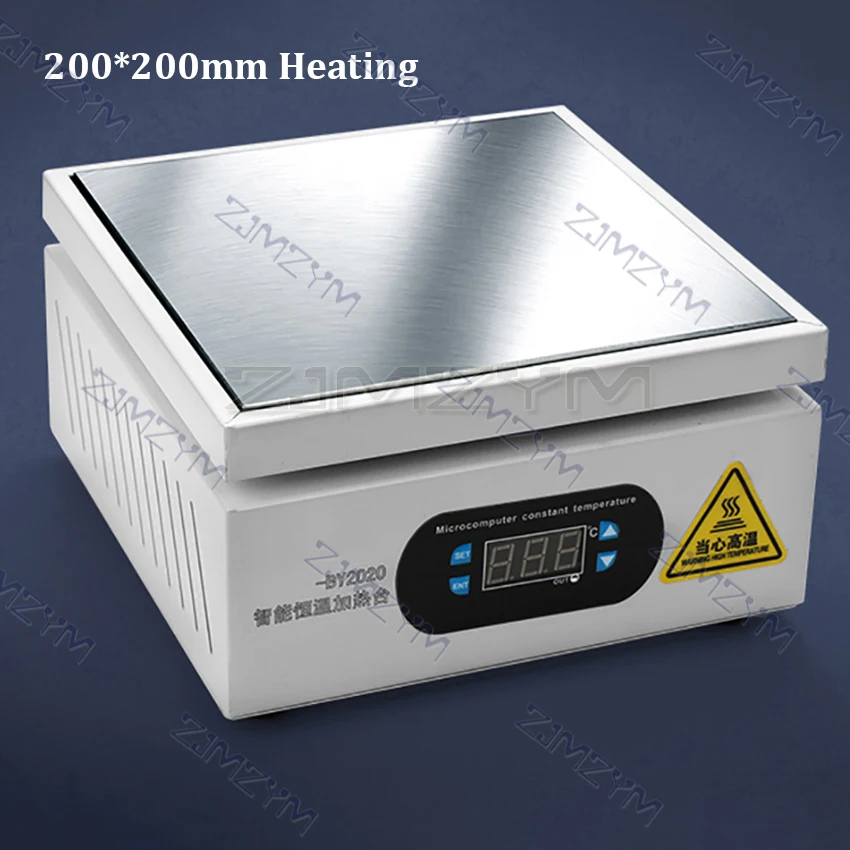 Mini Hot Plate 200*200mm Heating Station Digital Preheating Platform Electronic Hot Plate Maintenance Heating Station for PCB LCD Screen Repair