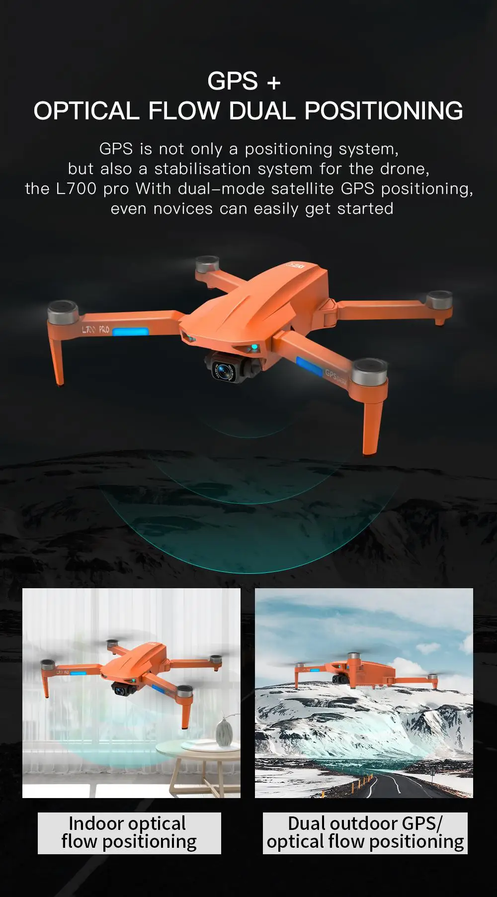 Distance Control Drone 4K Professional Dual HD Camera GPS FPV 1.2Km Aerial Photography Brushless Motor Foldable Quadcopter Drone quadcopter 4ch remote control