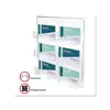 Six-Pocket Wall Mount Business Card Holder, Holds 480 2 X 3 1/2 Cards, Clear 2
