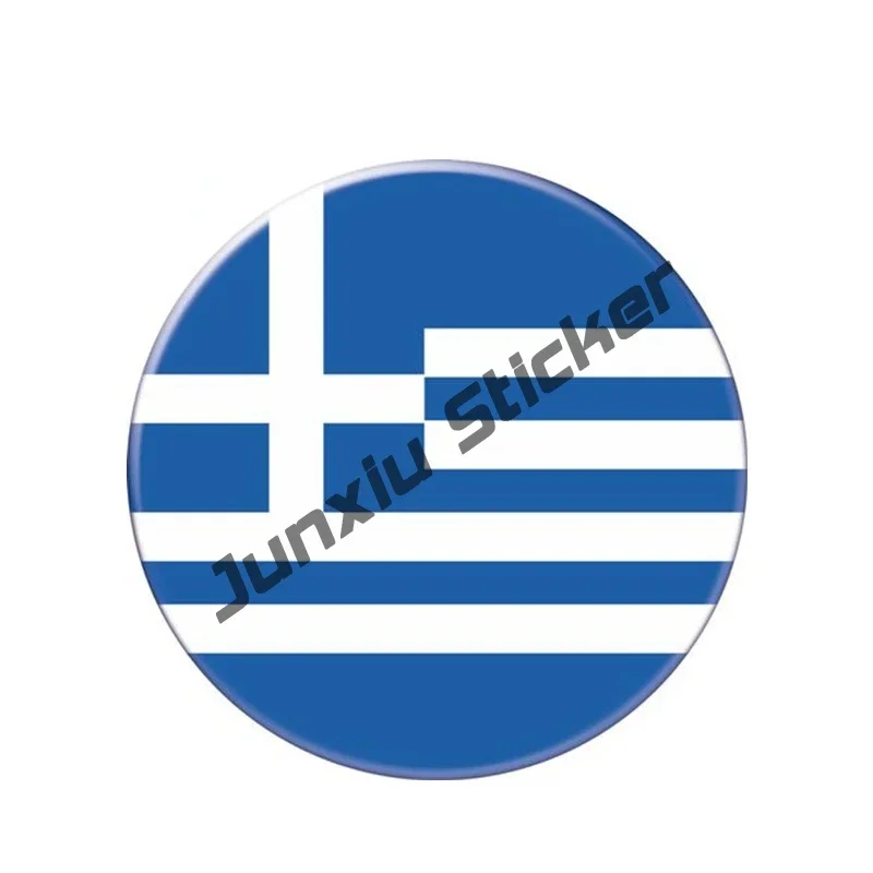 GREECE Greek Flag Vinyl Stickers Pack Of 6 - 40mm (1.6") Waterproof Decals For Phones, Cars, Laptops