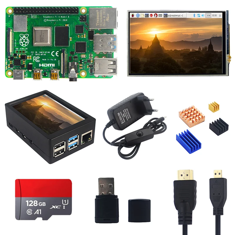 Raspberry Pi 4 2Gb 4Gb 8Gb Ram Game Board 3.5 Pollici Touch Screen Alimentatore Dissipatore Di Calore Per Raspberry Pi 4B Accessori Da Gioco Fai Da Te