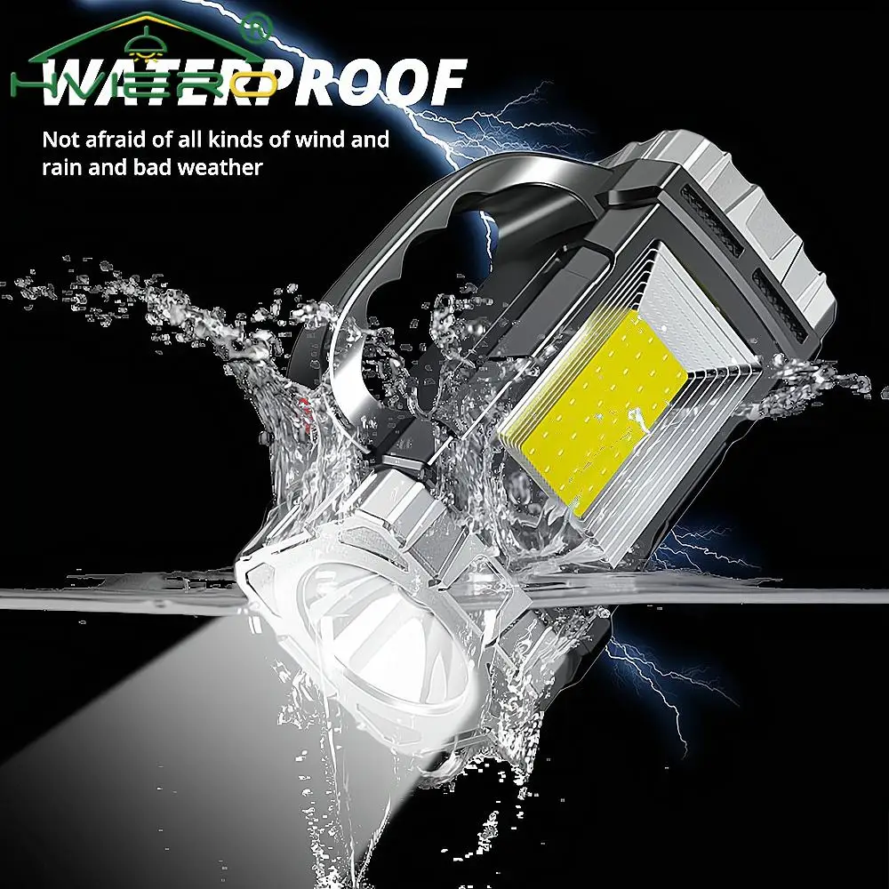 Description Picture 6 of itemSolar Portable Searchlight Flashlight LED Waterproof USB Charging COB Side Lamps For Outdoors Night Fishing Hiking Camping Light