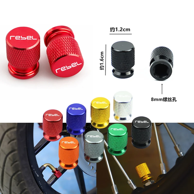 

Fit For HONDA REBEL CMX1100 CM1100 CMX 1100 2020-2023 2022 2021 Universal Aluminum Tire Valve Cap Motorcycle Tire Valve Caps