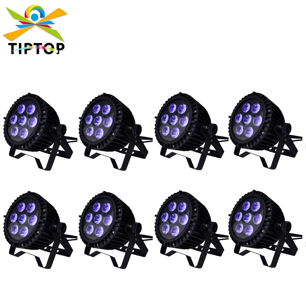 

Freeshipping 7x18W Waterproof Led Par Light RGBWA UV 6IN1 Mini Aluminum Casting Shell IP65 Indoor Outdoor Using