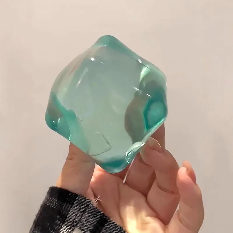 슬로우 리바운드 아이스 큐브 스퀴시 스퀴즈 장난감 - 어린이 성인 ADHD 자폐증 휴식, 파티 선물용 스트레스 해소 감각 피젯