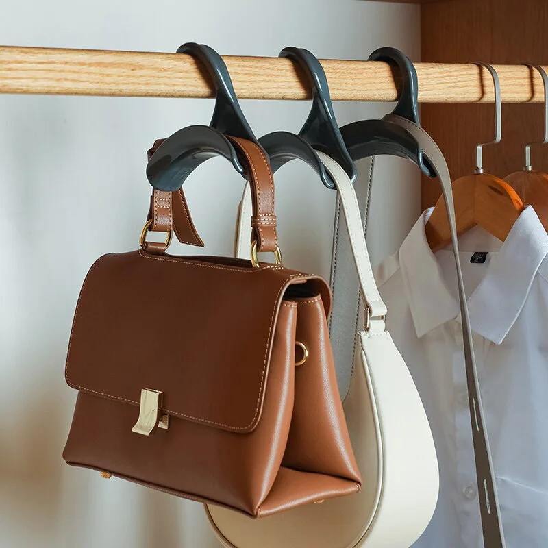 Percha Con Ganchos Para Bolsos - 6 Ganchos, Acrílico Transparente, Para Armario O Pasillo