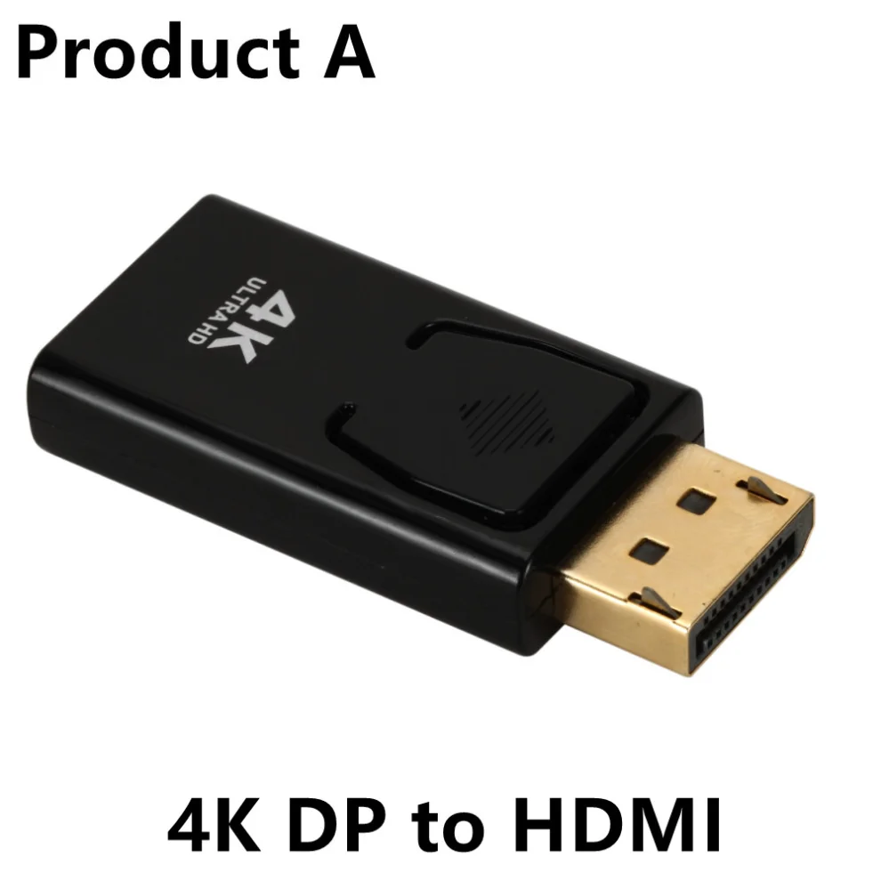 4K DP to HDMI-compatible Adapter Converter DisplayPort to HDMI Cable DP Male HDMI Female HD TV Video Audio Adapter For PC TV