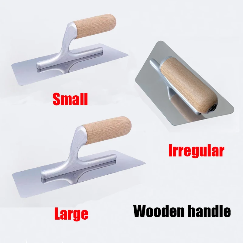 F50 Plaster Bricklaying Trowel Tools Gold Stainless Steel Rubber Handle Skimming Plastering Trowel Wall Construction Tools 4