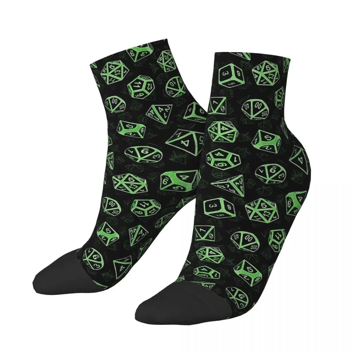 

D20 Dice Set Pattern Green Unisex Winter Socks Running Happy Socks street style Crazy Sock