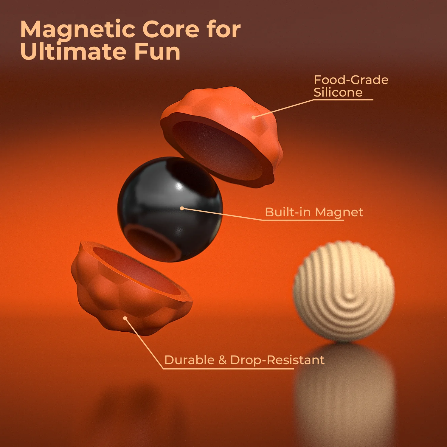 Adult Sensory Toys Silicone Fidgeting Magnetic Ball Anti-stress