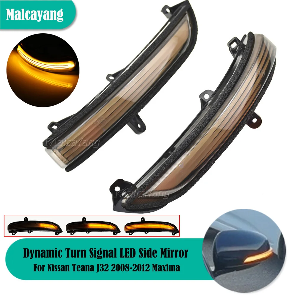 

For Nissan Teana J32 Maxima 2008-2013 Dynamic Rearview Side Mirror Sequential Indicator Flasher Blinker