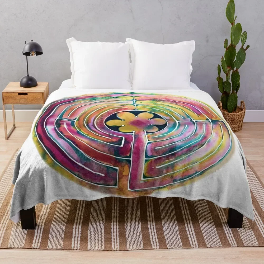 

Watercolor Labyrinth Throw Blanket valentine gift ideas Furrys Blankets