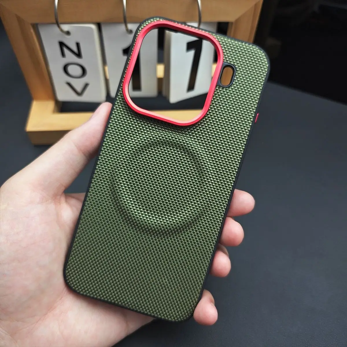 Luxury PU Leather Magnetic Wireless Charging Protective Back Cover Case