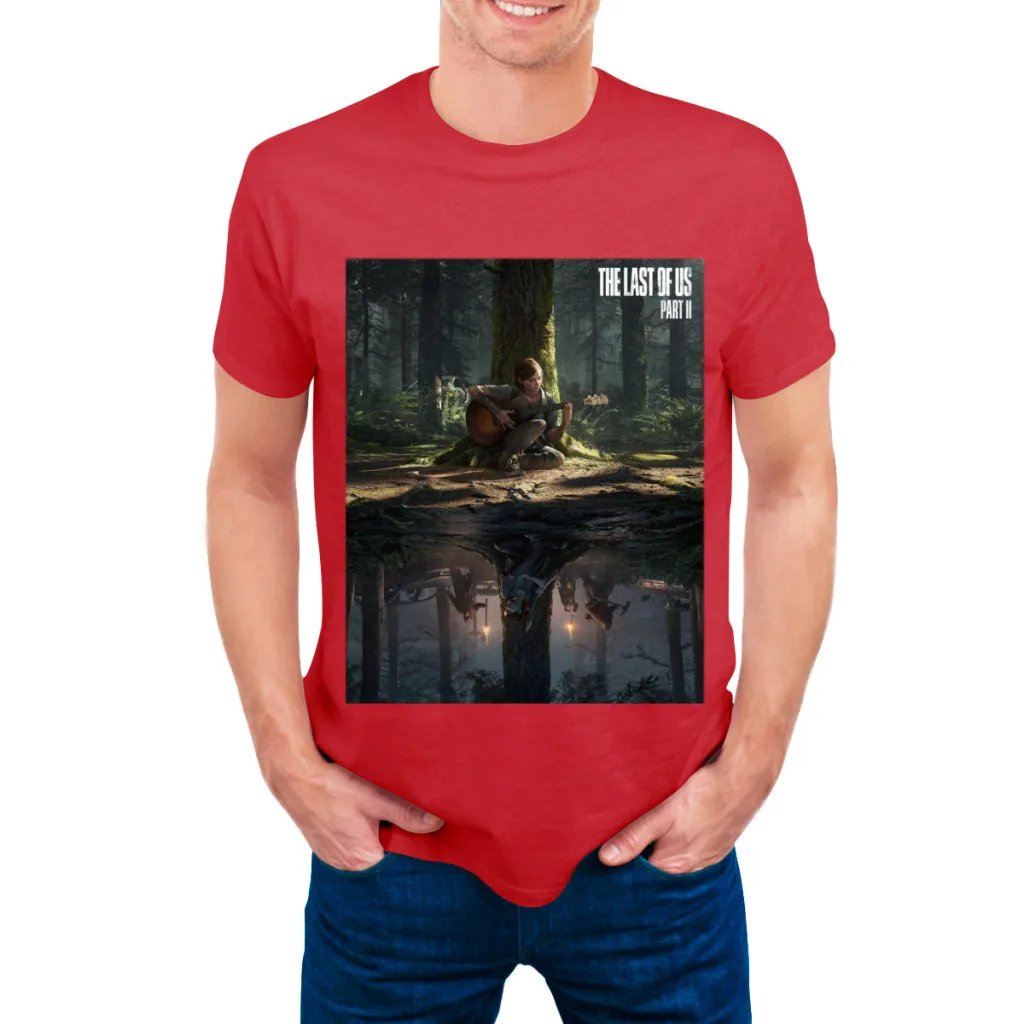 thumbnail image 1 of Camiseta The Last Of Us para hombre, camisetas de algodón de verano, camisetas de colores lisos, camisetas de cuello redondo, ropa para hombre, 1 of 5