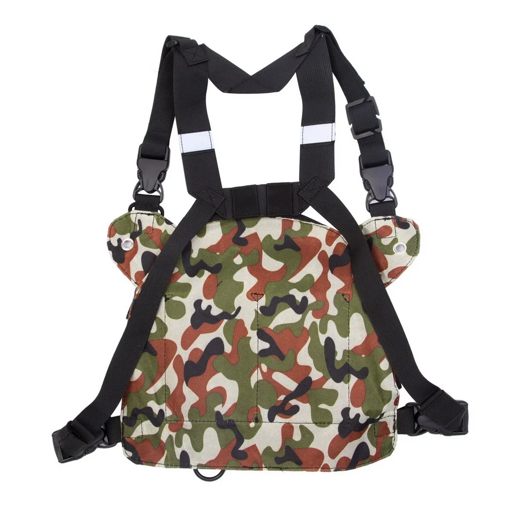 YiNiTone BG-02 Jungle camouflage Universal Radio Chest Harness Bag Pocket Pack Holster  for Two Way Radio