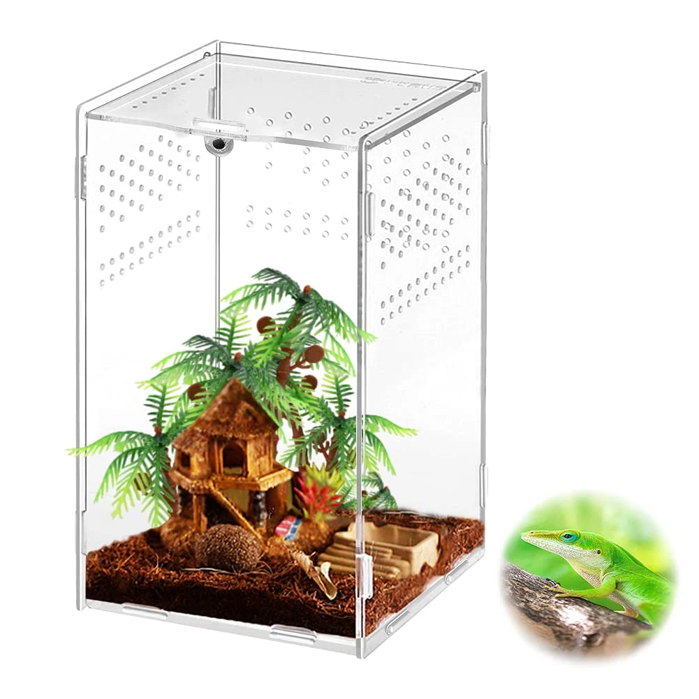Magnetic Acrylic Case Nano Arboreal Tarantula Enclosure Reptile Habitat
