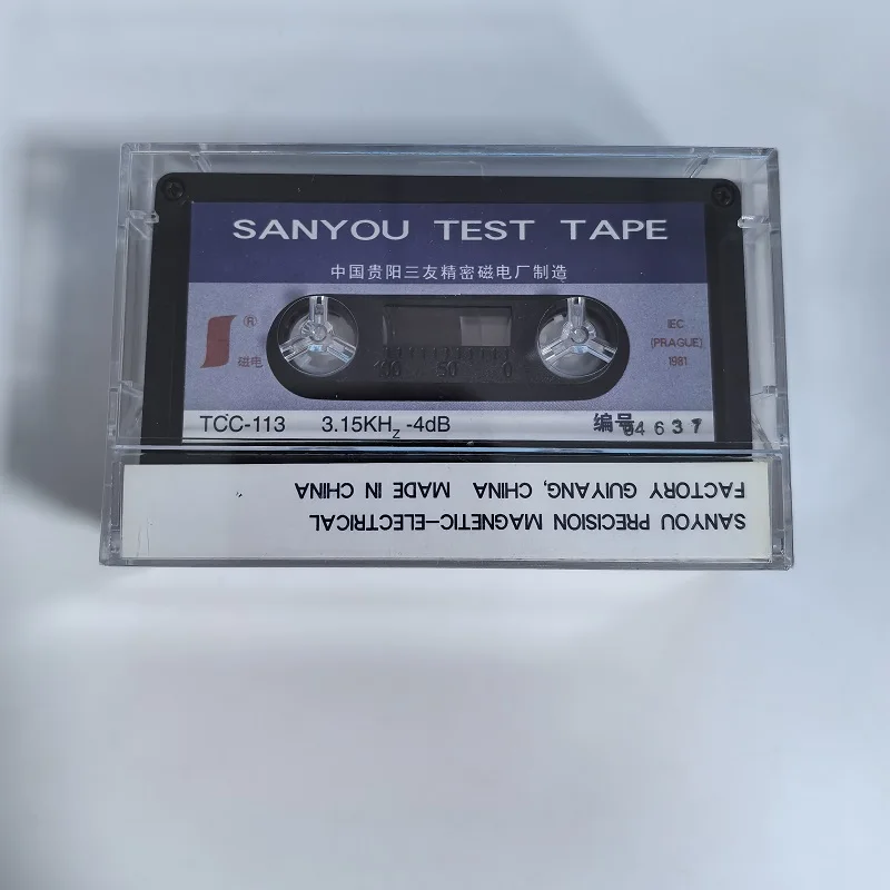 TEST TAPE SANYOU TCC-113 W&F/SPEED 3.15KHZ-4DB,SPEED & FLUTTER TAPE SPEED TEST WOW AND FLUTTER