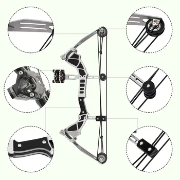 Metal Bow and Arrow Mini Crossbow Archery Hunting Accessories Stainless Steel Leisure Stress Relief Shooting Entertainment Sport 3