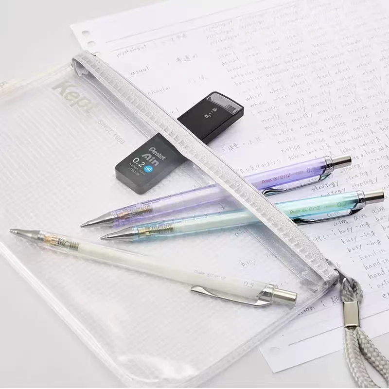 1pcs Pentel Orenz 추진 연필 0.2 0.3 0.5mm 10 주년 한정 코어 드로잉 일본어 문구를 깨기 쉽지 않음