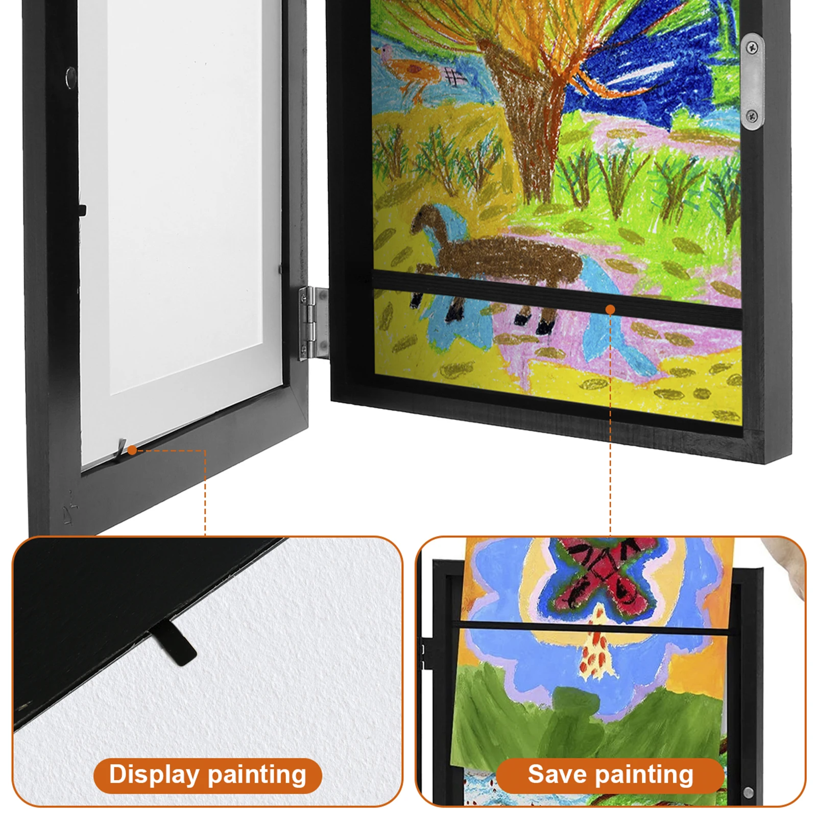 Children Art Frames Front Open Changeable Kids Frametory Poster Photo Drawing Paintings Pictures Display Home Decor 1/2/4Pcs art frames