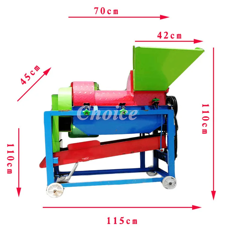 Multifunctional Electric Grain Corn Maize Sheller Thresher Corn Rapeseed Threshing Screening Machine