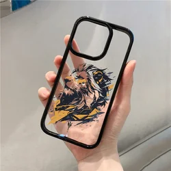 Bicolor Lion Cross Pattern Protective Phone Case - S24 Plus (A)