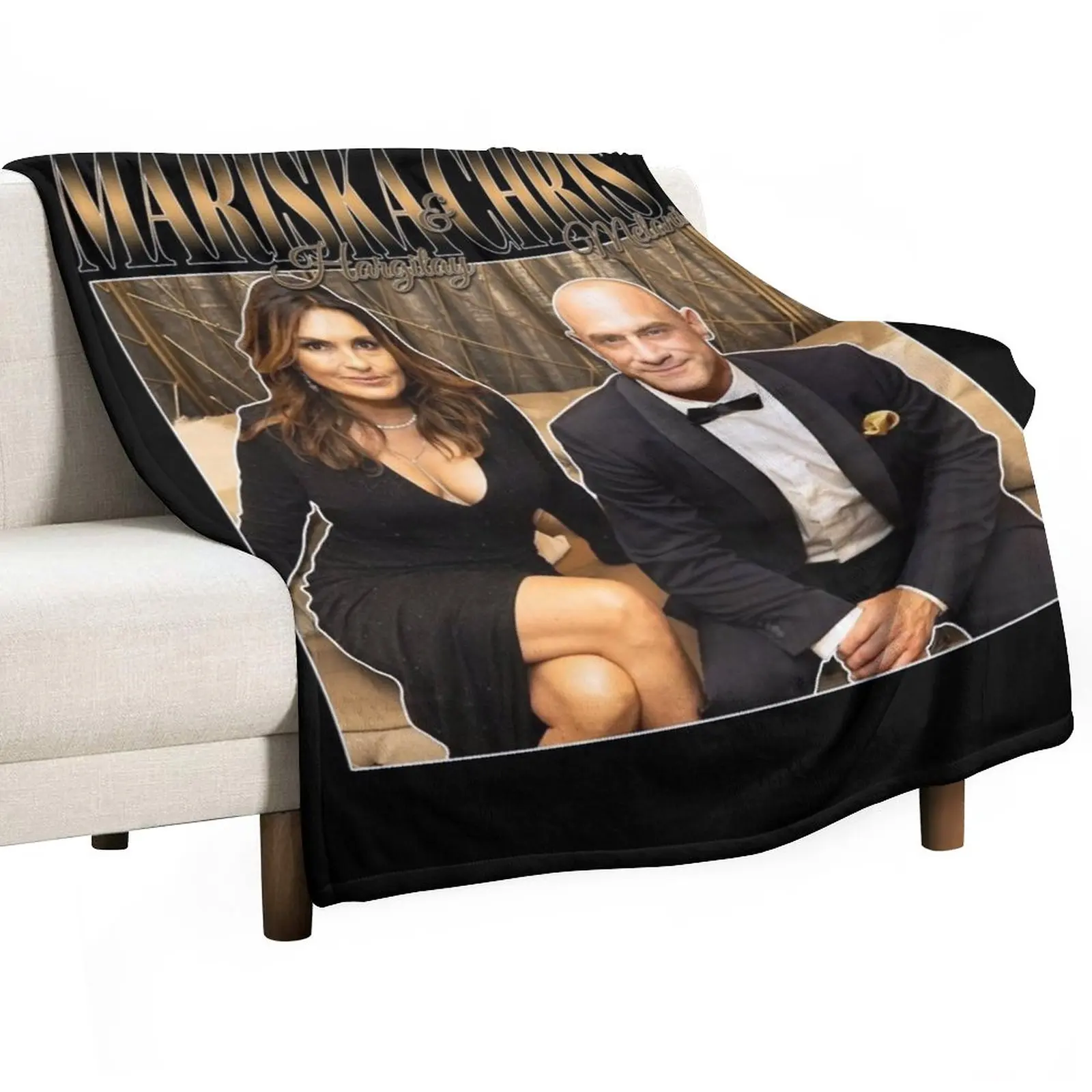 

Mariska Hargitay and Chris Meloni Chriska at the Emmys vol 2 90s Inspired Throw Blanket For Sofa Thin Luxury Thicken Blanket