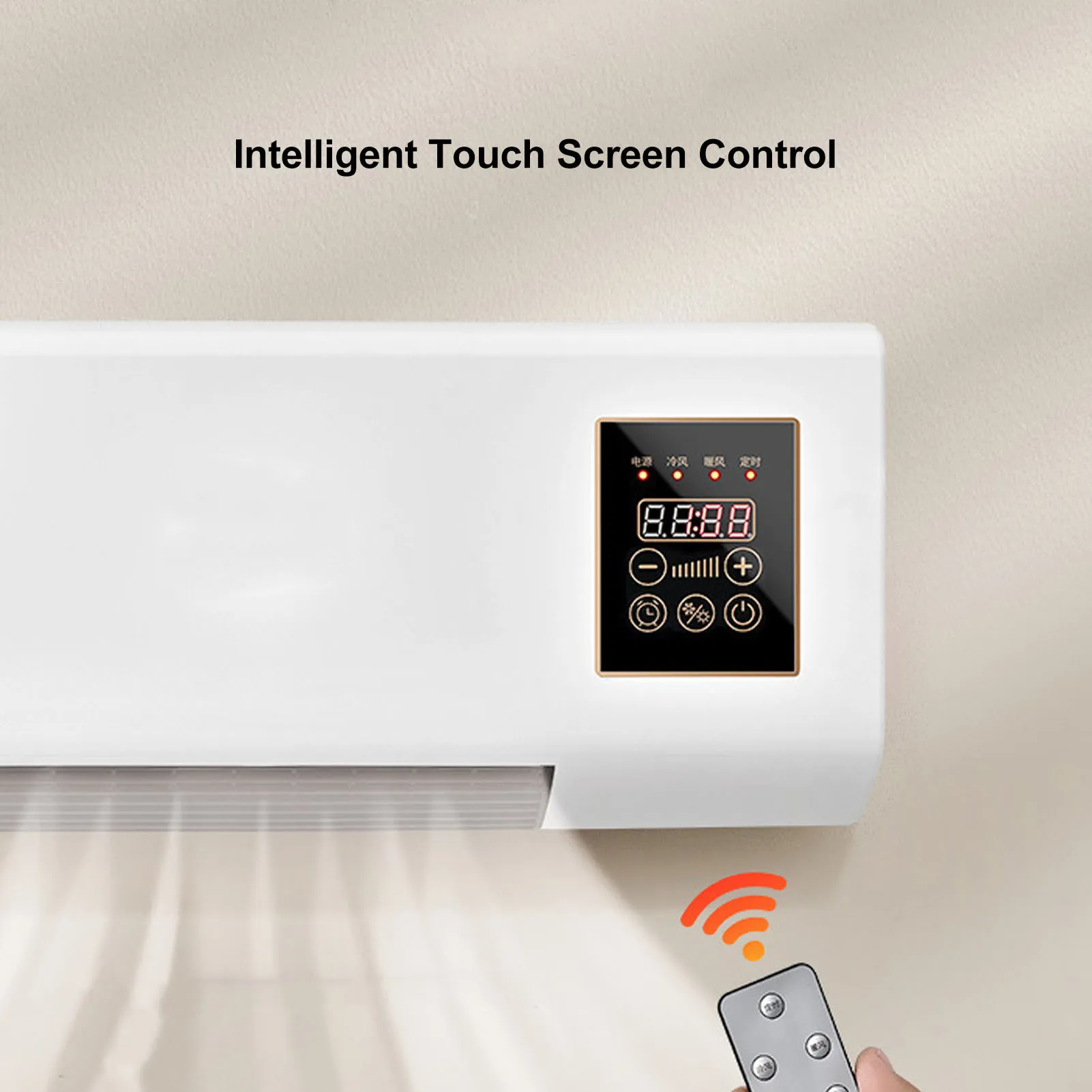 Small  Conditioner Heater Portable Wall Mounted  Conditioning Hot Fan for Bathroom Bedroom EU Plug 220V 6