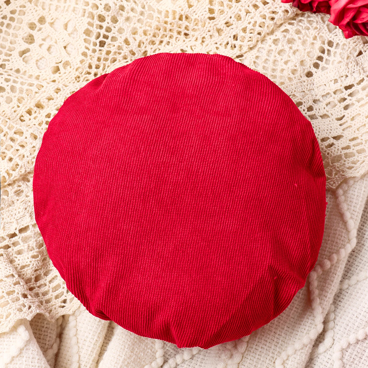 2 قطعة جديد الخريف والشتاء فتاة طفلة 4-7 سنة حلوة ومريحة فستان بأكمام طويلة + قبعة