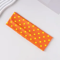 Retro Boho Breeze Women's Wide Hairband - Stretchy Fashion Accessory - One Size (Orange)