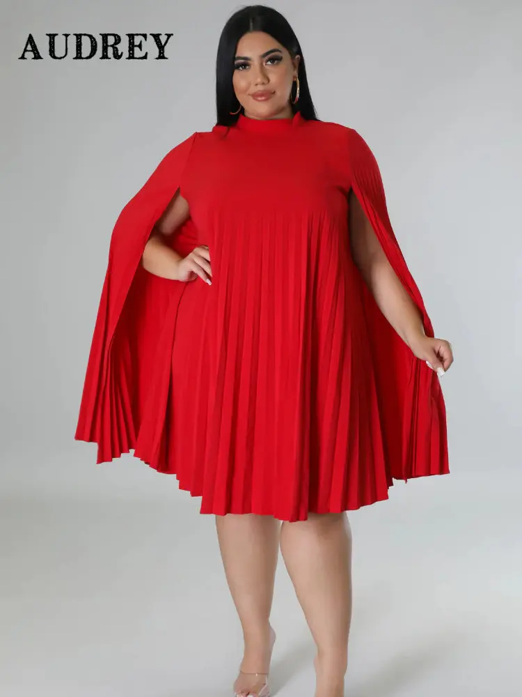 

Elegant Plus Size Women Dress Fashion Ruched Evening Party Ladies Dresses 2023 Summer Female Large Sizes Luxury Vestidos Casual