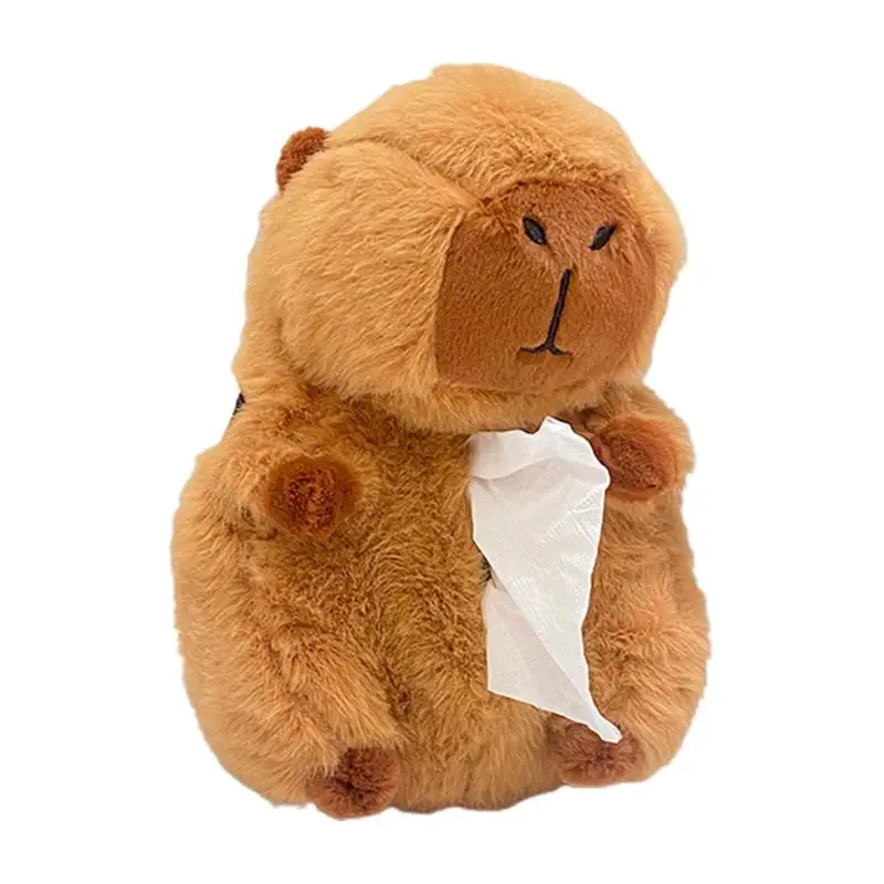 

Tissue Holder for Car Cute Zippered Soft Plush Car Tissue Box Soft Cartoon Paper Napkin Case Cute Animals Car Paper Boxes