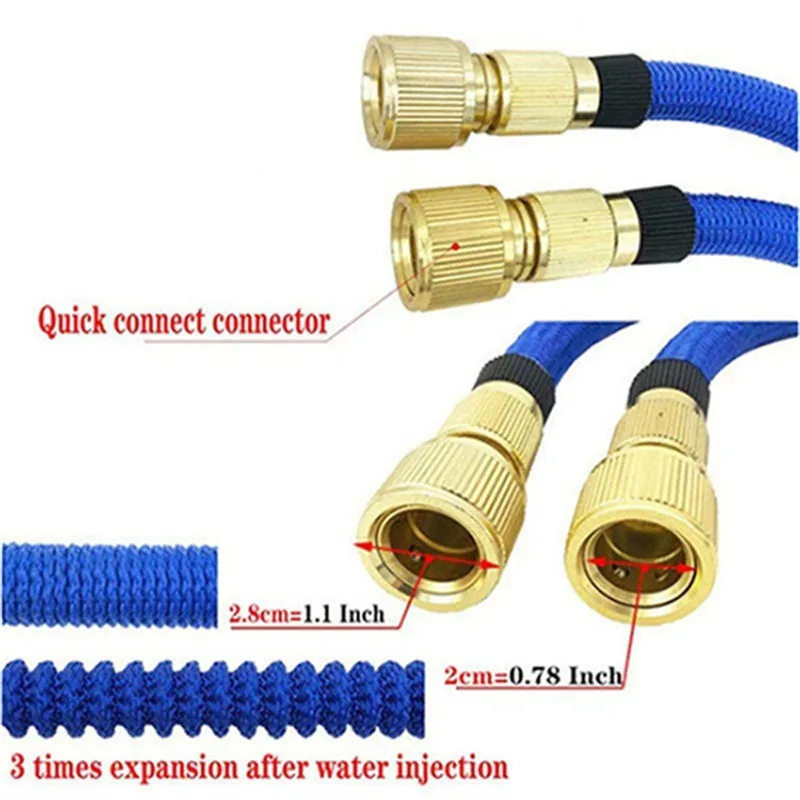 Home Garden Expandable Watering Hose High Pressure Flexible Car Wash Irrigation Magic Pipe