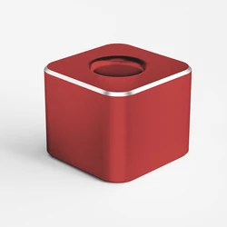 Sleek Aluminum Pen Holder with Non - Slip Base - Versatile Desk Organizer (Red)