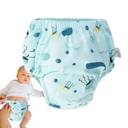 Toddler Training Underwear 6-Layers Breathable Washable Cotton Baby Toilet Training Pants Reusable Absorbent Waterproof Potty