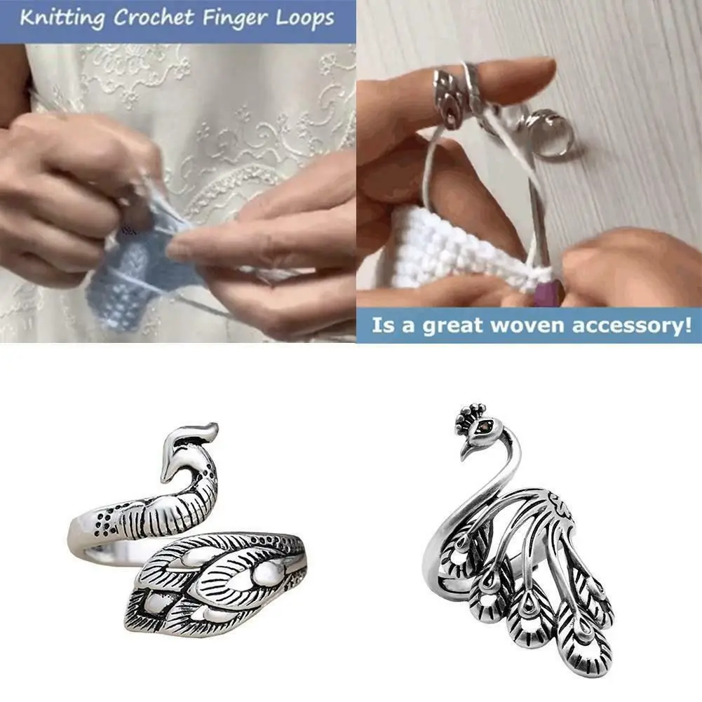 Stainless Steel Knitting Thimble Ring Sewing Accessories