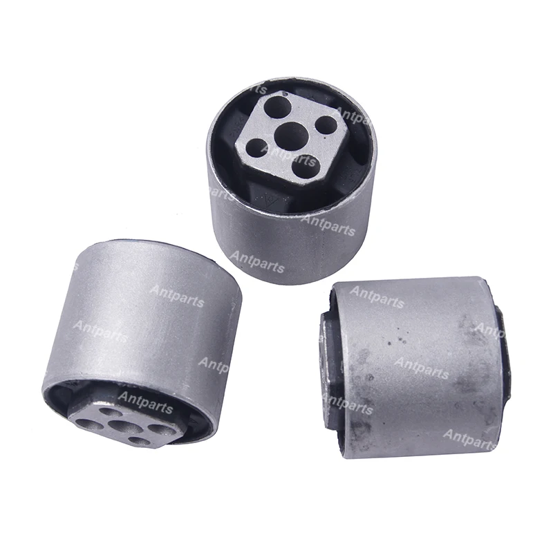 3Pcs Front Differential Installation Bushing Rubber Bearing For VW 